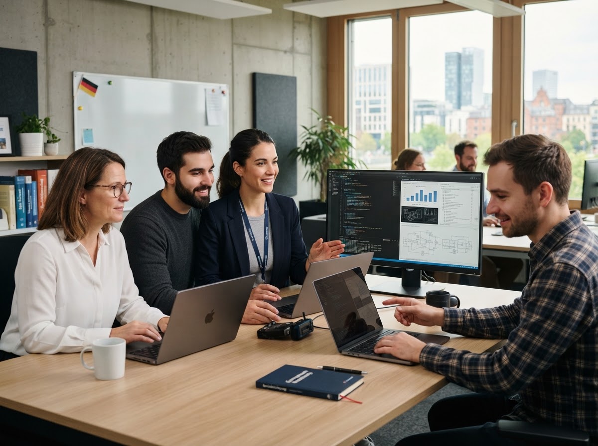 QuantiCore analyst reviewing portfolio risk data on a remote workstation